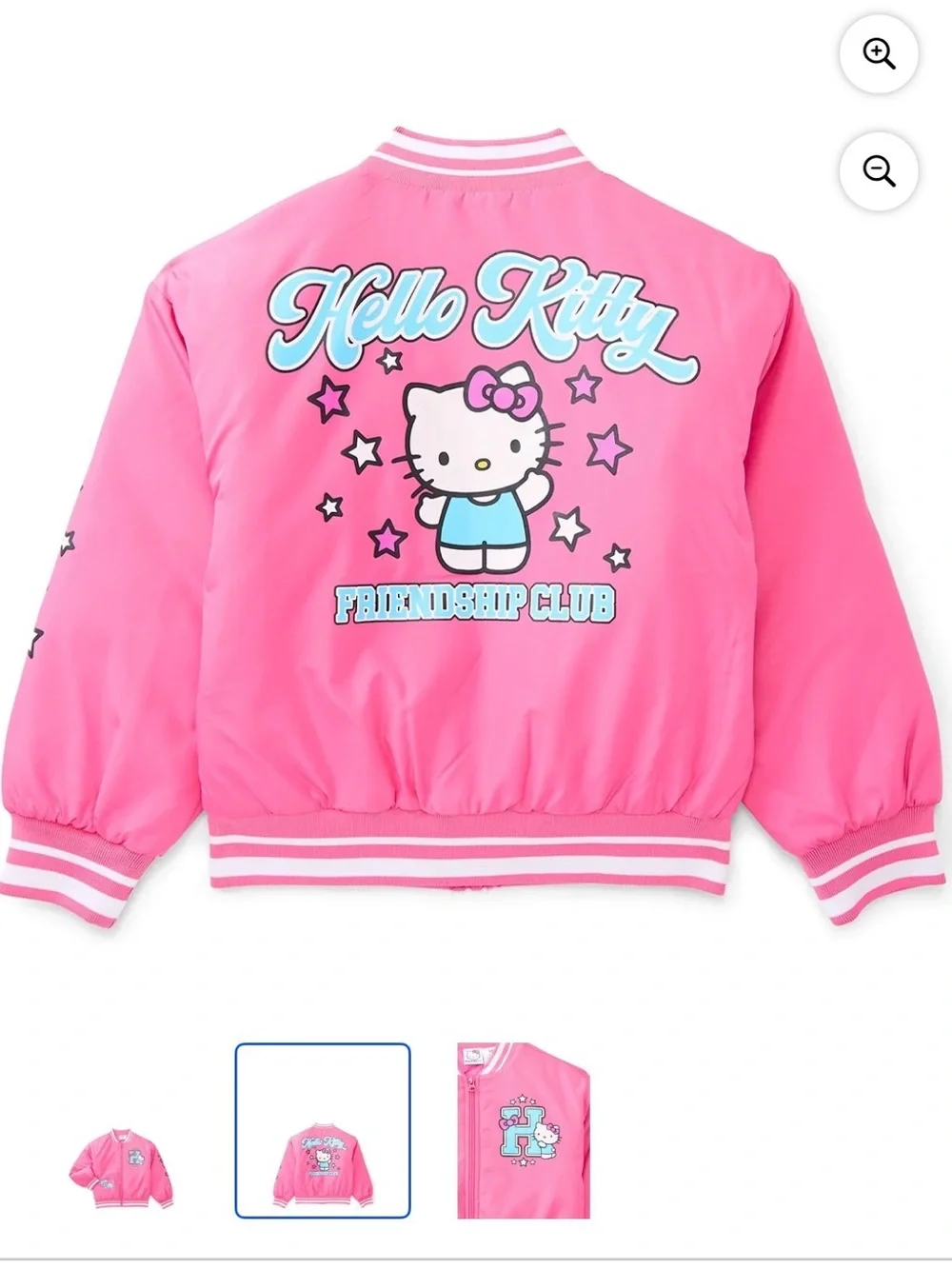 BNWT  Hello Kitty Bright Pink Bomber Jacket